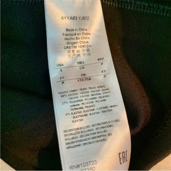 A/X Armani Exchange Dress Small Black Cocktail Dress Mini Viscose Elastane - Picture 12 of 15